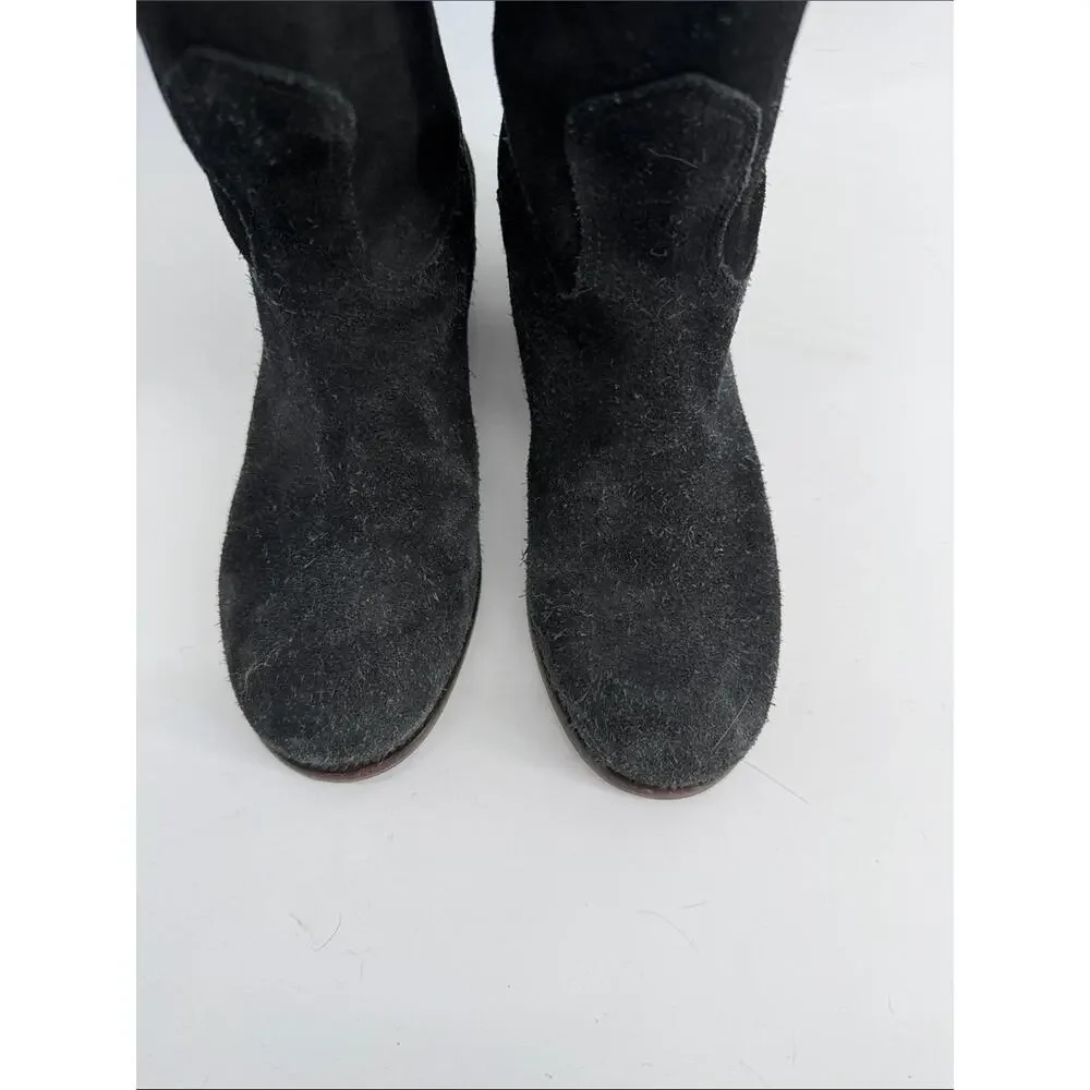 Tory Burch Jenna suede knee high heeled riding boots sz 6.5